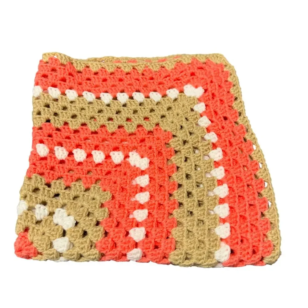 UNISEX‎ Baby Blanket Handmade Classic Retro Look Afghan NWOT STYLE #1166
